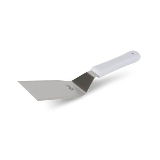 ESPÁTULA RECTANGULAR 5" X 3" MANGO NYLON, COLOR BLANCO