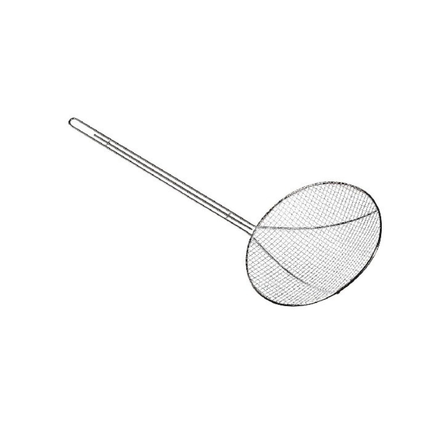 ESPUMADERA REDONDA MALLA DIÁMETRO 8" ACERO NIQUELADO