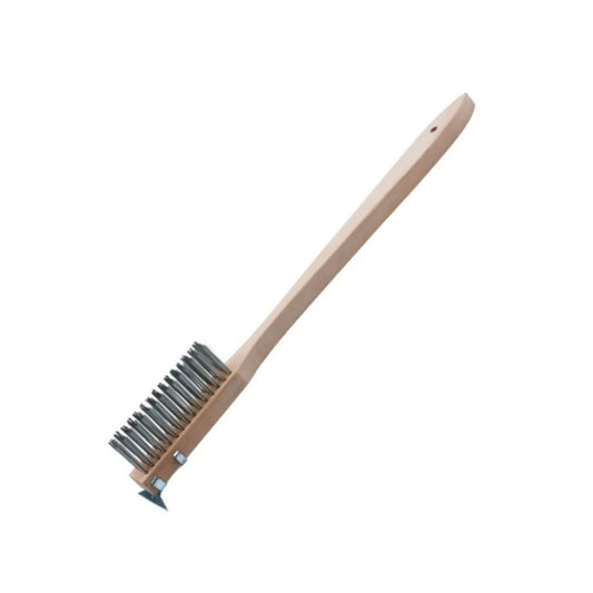 CEPILLO PARA LIMPIEZA DE ASADOR 50 CM MANGO MADERA