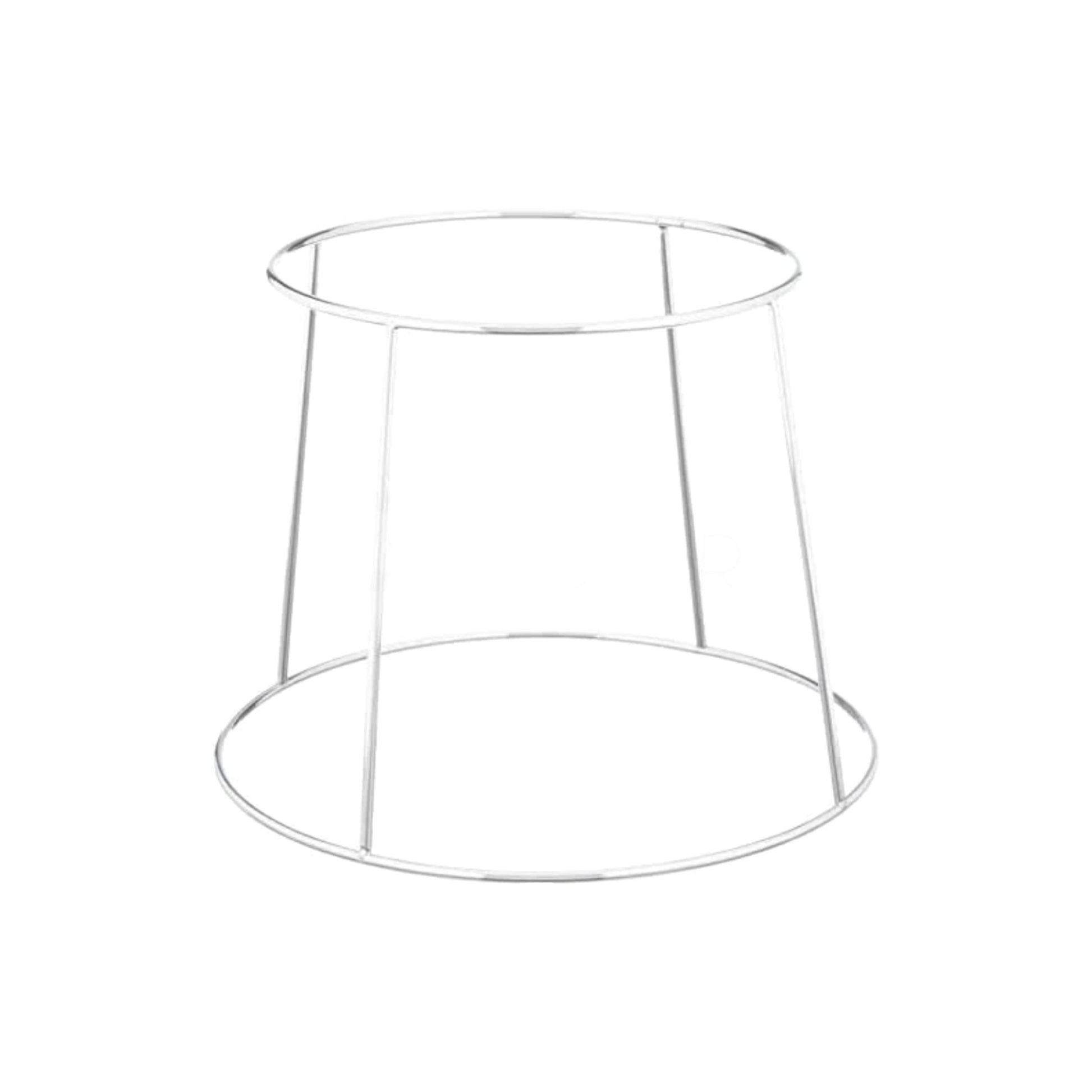 BASE PARA PIZZA CROMADA REDONDA 7 1/2" BASE SUP, 7 1/3" ALTURA