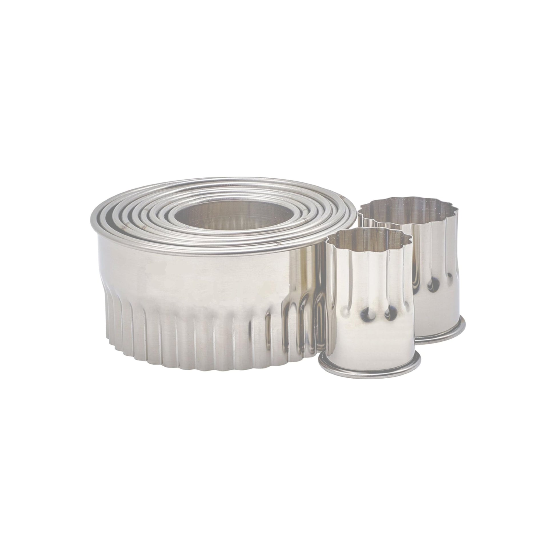 CORTADOR DE GALLETA JUEGO 11 PZAS AI 2" ALTO ONDULADAS