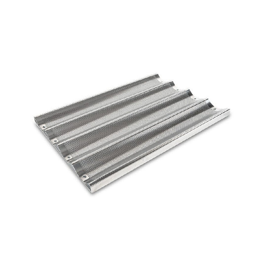 CHAROLA BAGUETERA 45X65 ALUMINIO 4 DIVISIONES