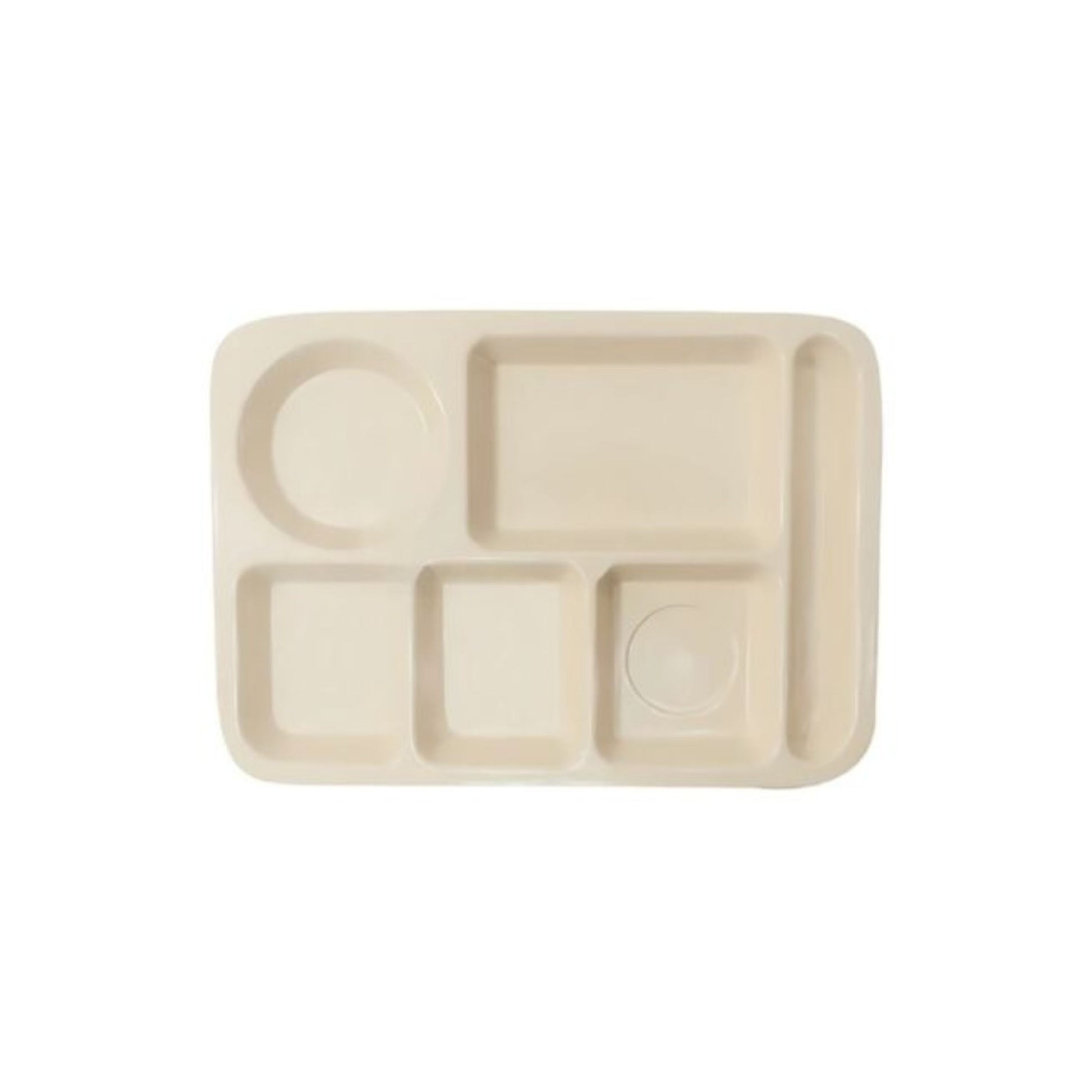 CHAROLA DE DIVISIÓN MELAMINA (35 X 25 X 2.5 CM), 6 DIVISIONES BEIGE