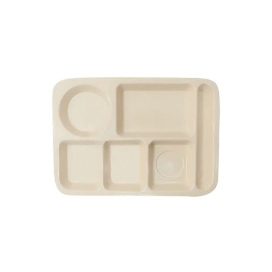 CHAROLA DE DIVISIÓN MELAMINA (35 X 25 X 2.5 CM), 6 DIVISIONES BEIGE