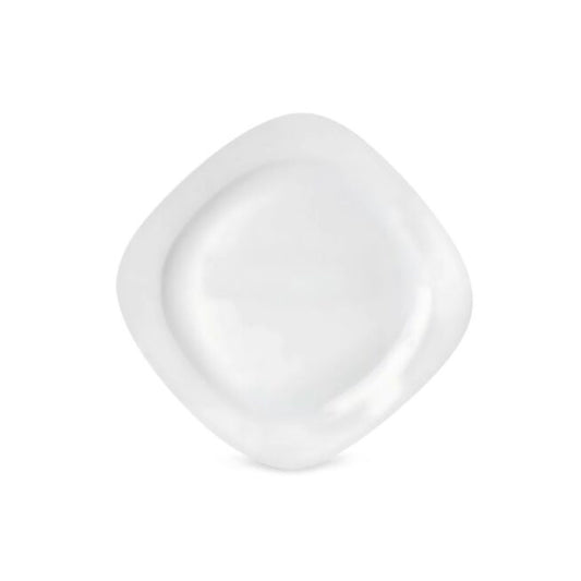 PLATO DE MELAMINA CUADRADO RIM 20.2 X 2 CM, PREMIUM BLANCO