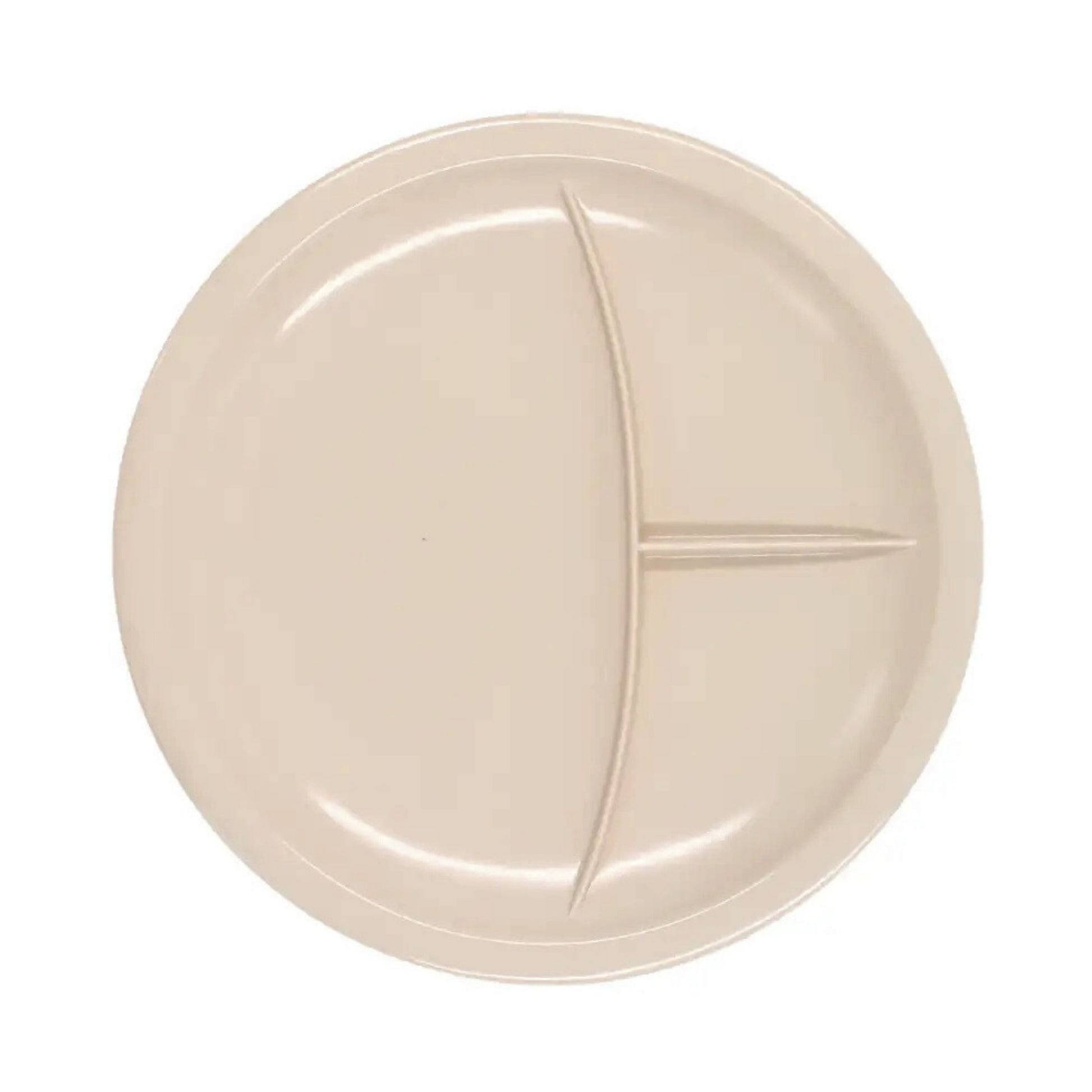 PLATO REDONDO 3 DIVISIONES MELAMINA BEIGE