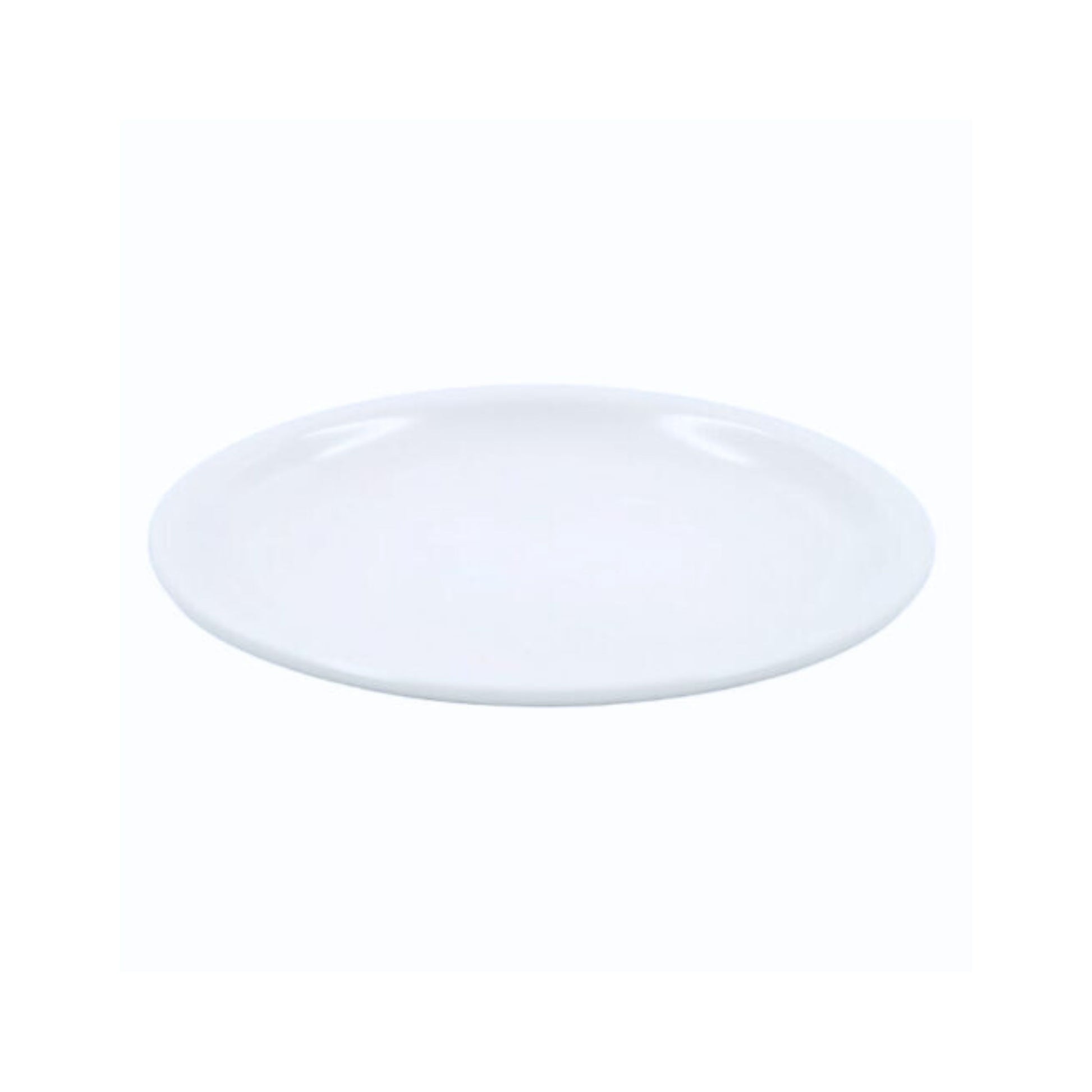 PLATO DE MELAMINA CON DIÁMETRO DE 25 CM, COLOR BLANCO