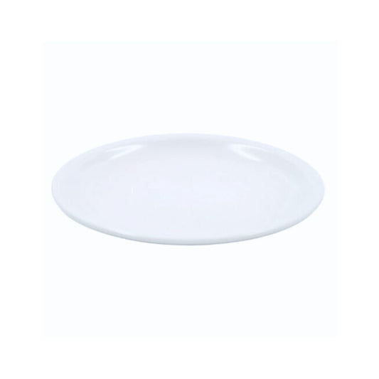 PLATO DE MELAMINA CON DIÁMETRO DE 25 CM, COLOR BLANCO