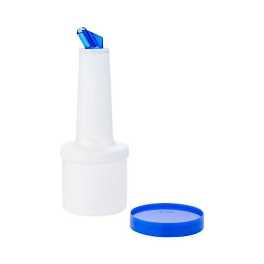 BOTE PARA MEZCLA 1/2 LITRO TAPA COLOR AZUL