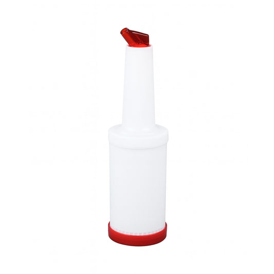 BOTE PARA MEZCLA 1 LITRO TAPA COLOR ROJO