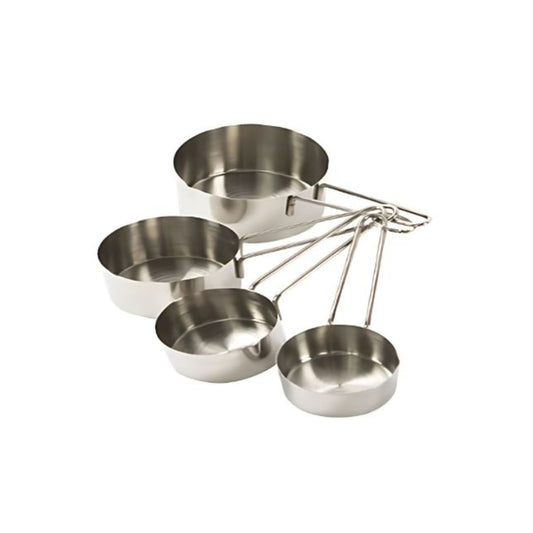 TAZAS DE MEDIDAS EN ACERO INOXIDABLE 1/4, 1/3, 1/2, 1 TAZA