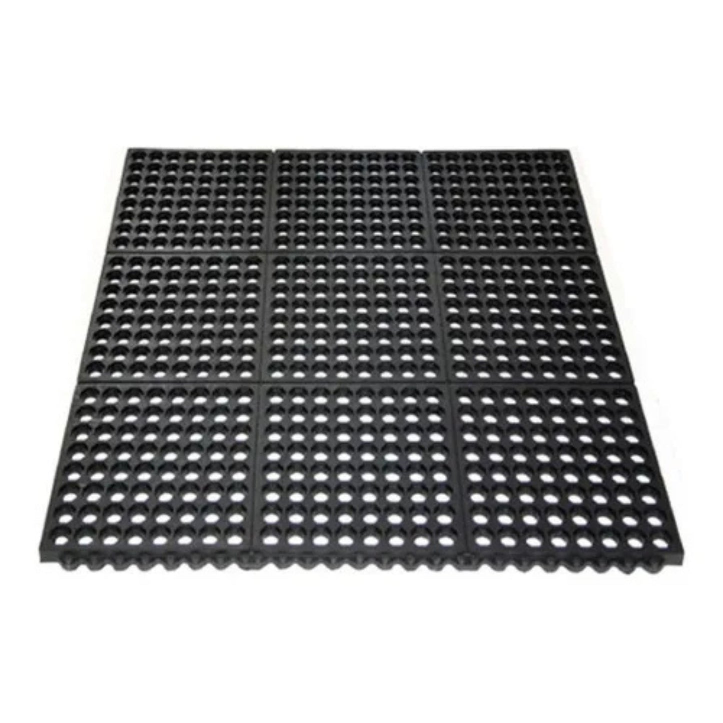 TAPETE ANTIFATIGA HULE NEGRO 90 X 90 CM