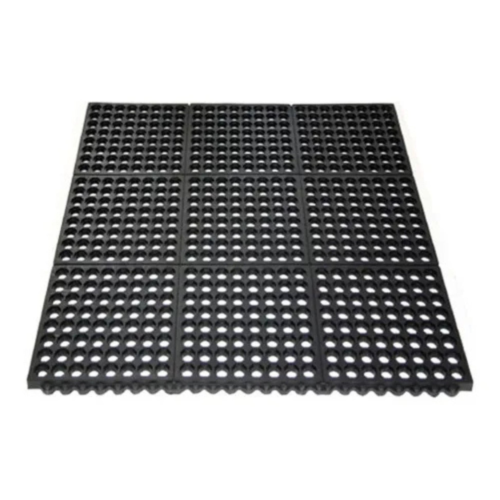 TAPETE ANTIFATIGA HULE NEGRO 90 X 90 CM