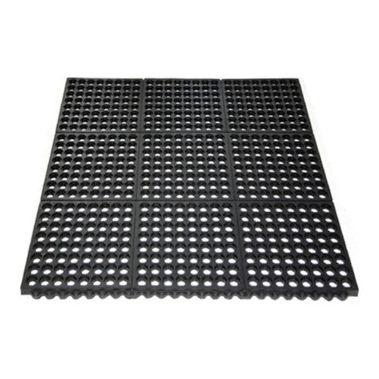 TAPETE ANTIFATIGA HULE NEGRO 90 X 90 CM