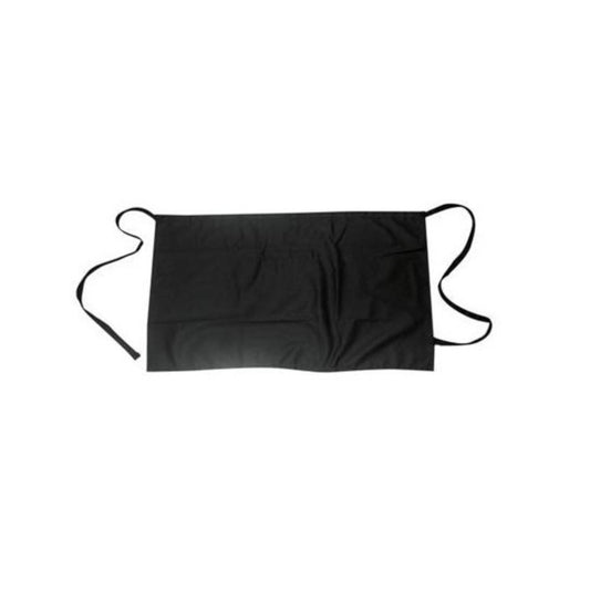 DELANTAL CORTO A CINTURA C/BOLSA 79 X 45 CMS COLOR NEGRO