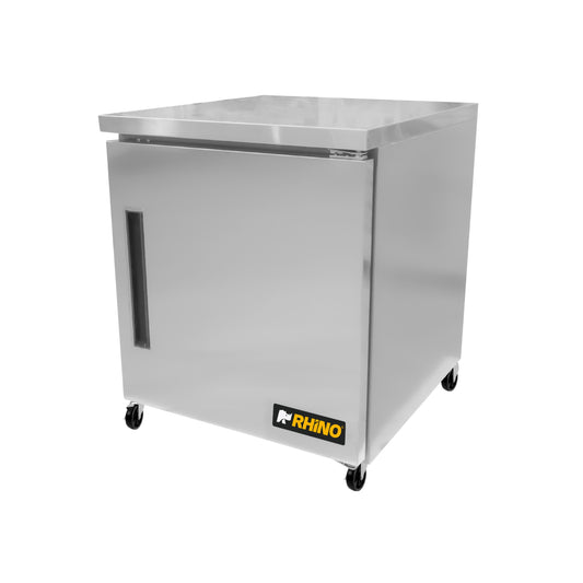 MESA REFRIGERADA BAJO BARRA 6.9PIES, GAS R290, TIRO FORZADO, ACERO INOXIDABLE MODELO MERBAJ-27