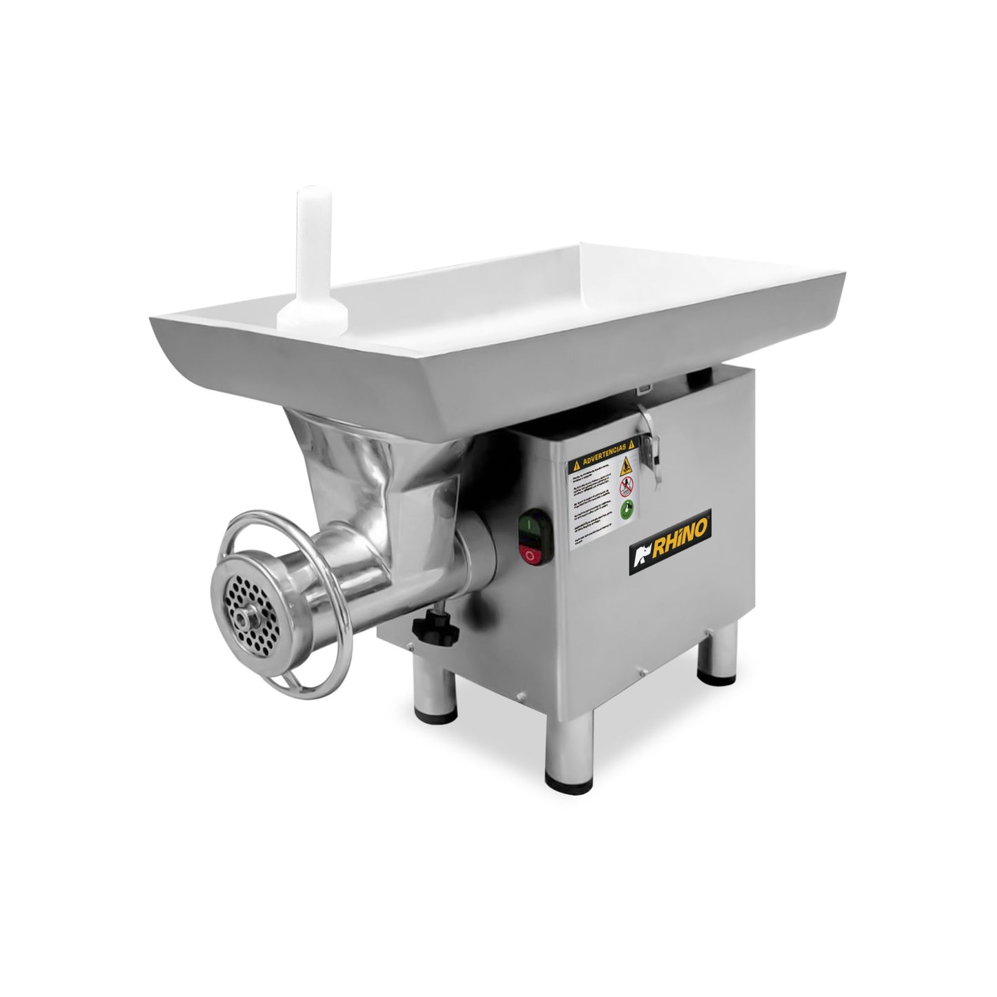 MOLINO EMBUTIDOR 2HP, ACERO INOXIDABLE, INCLUYE EMPUJADOR Y CEDAZOS 6/8MM MODELO MOLEM-22M2