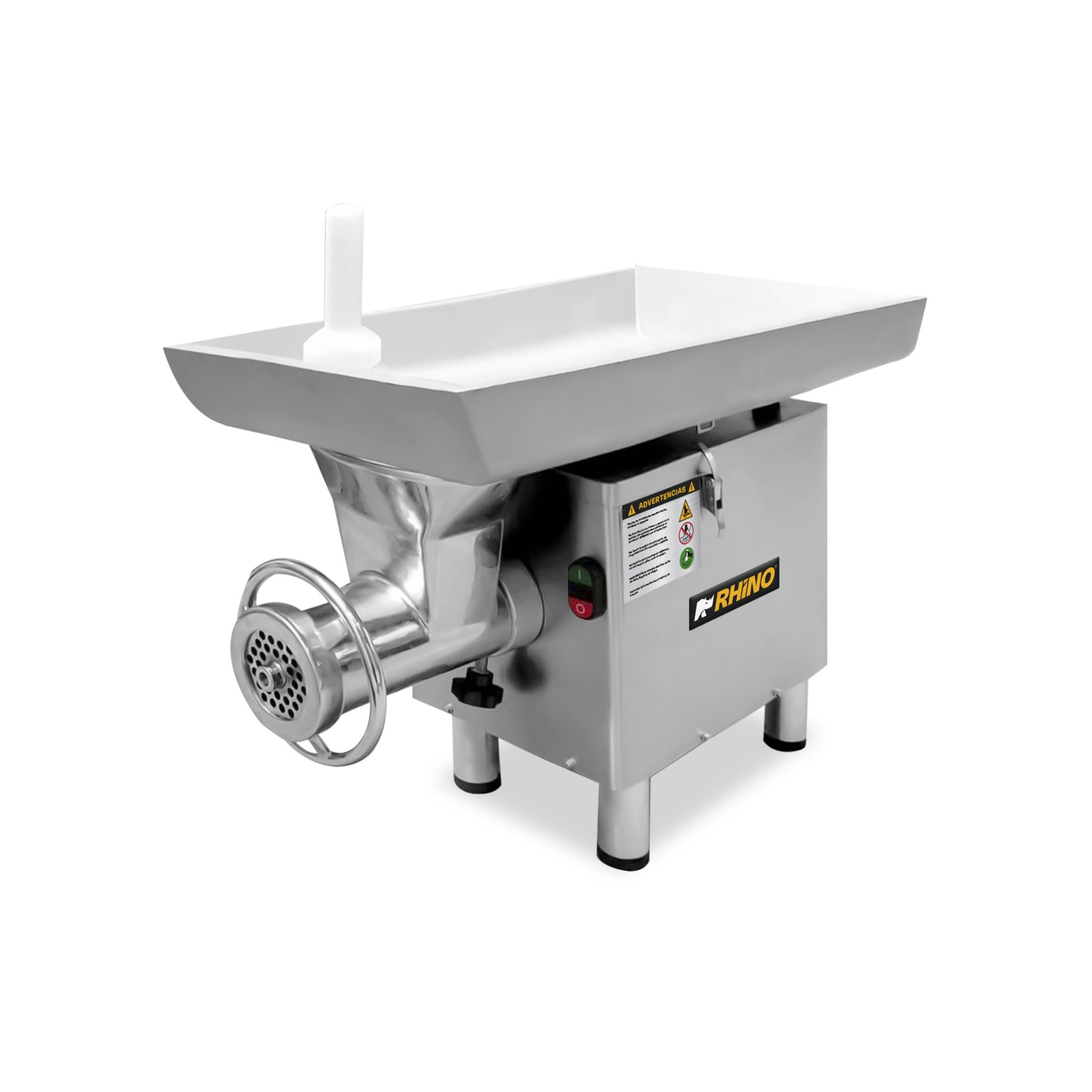 MOLINO EMBUTIDOR 2HP, ACERO INOXIDABLE, INCLUYE EMPUJADOR Y CEDAZOS 6/8MM MODELO MOLEM-22M2