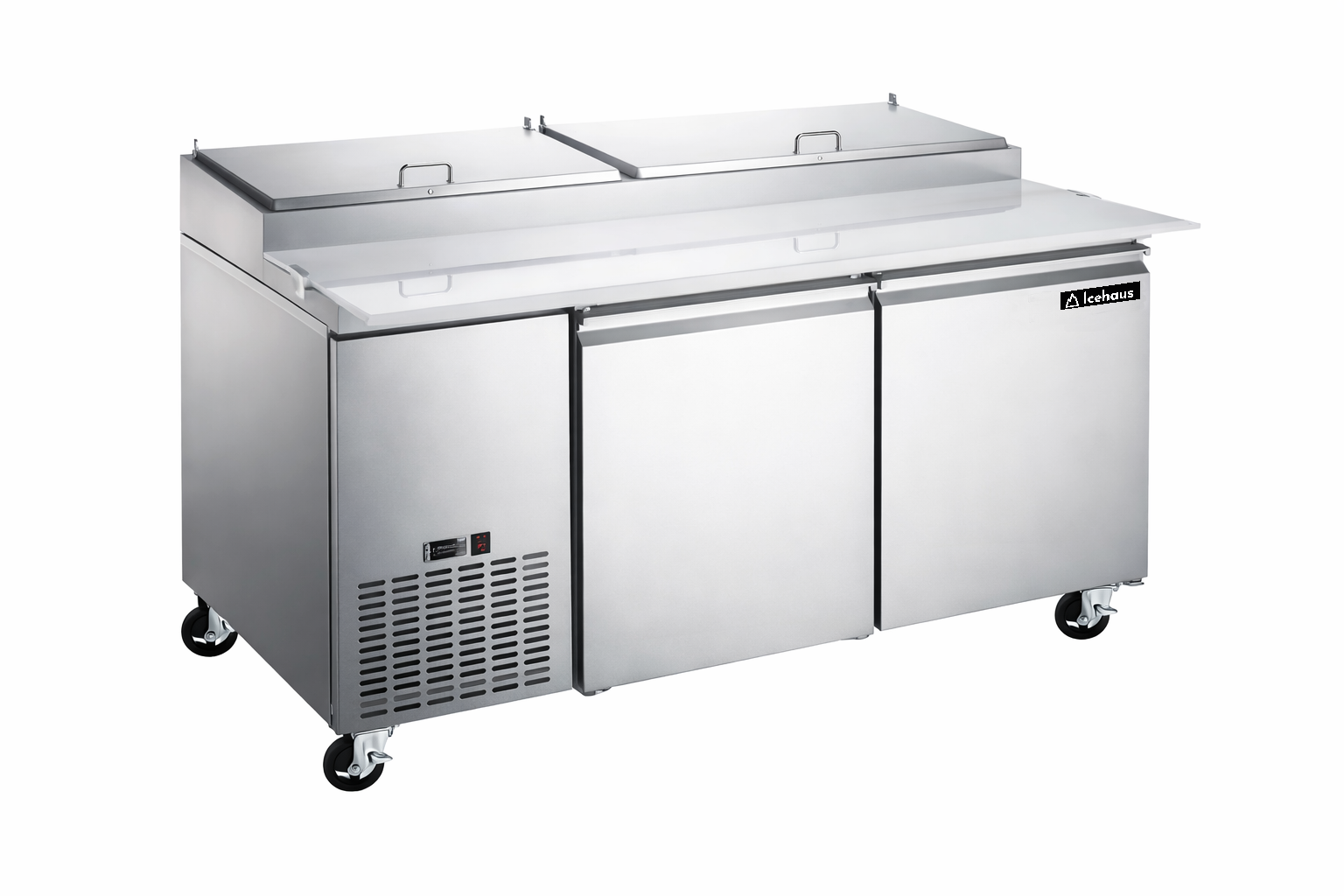 MESA DE PREPARACIÓN DE PIZZAS 2 PUERTAS MODELO MP-2P-SS-02