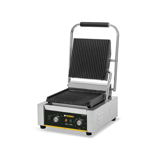 PLANCHA PANINI 1700W, HIERRO FUNDIDO, ACERO INOXIDABLE, REGULADOR TIEMPO/TEMP, RECOLECTOR GRASA MODELO PLANPA-1800
