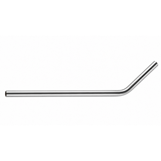 POPOTE CURVO ECOLÓGICO DE ACERO INOXIDABLE, 26.6 CM Y 6 MM DE DIÁMETRO. MODELO POCUR-6