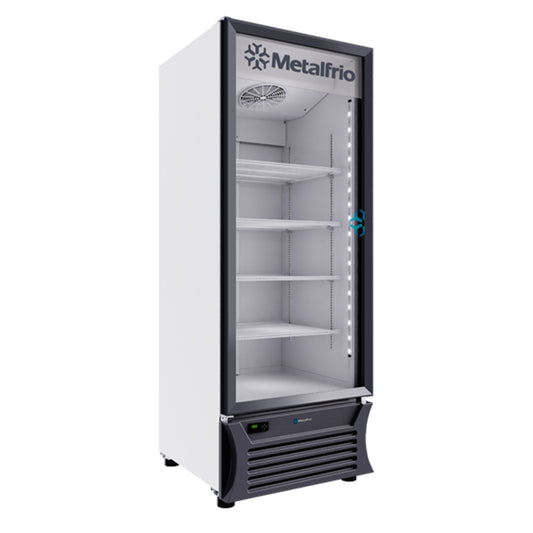 REFRIGERADOR VERTICAL CON CAPACIDAD DE 20 PIES³ (0.566 m³) CON 1 PUERTA DE CRISTAL, 4 PARRILLAS MODELO RB460