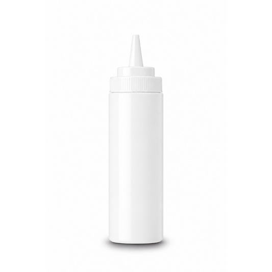 RECIPIENTE PARA ADEREZO DE POLIETILENO, TRANSPARENTE 12 OZ. MODELO RECAD-12T