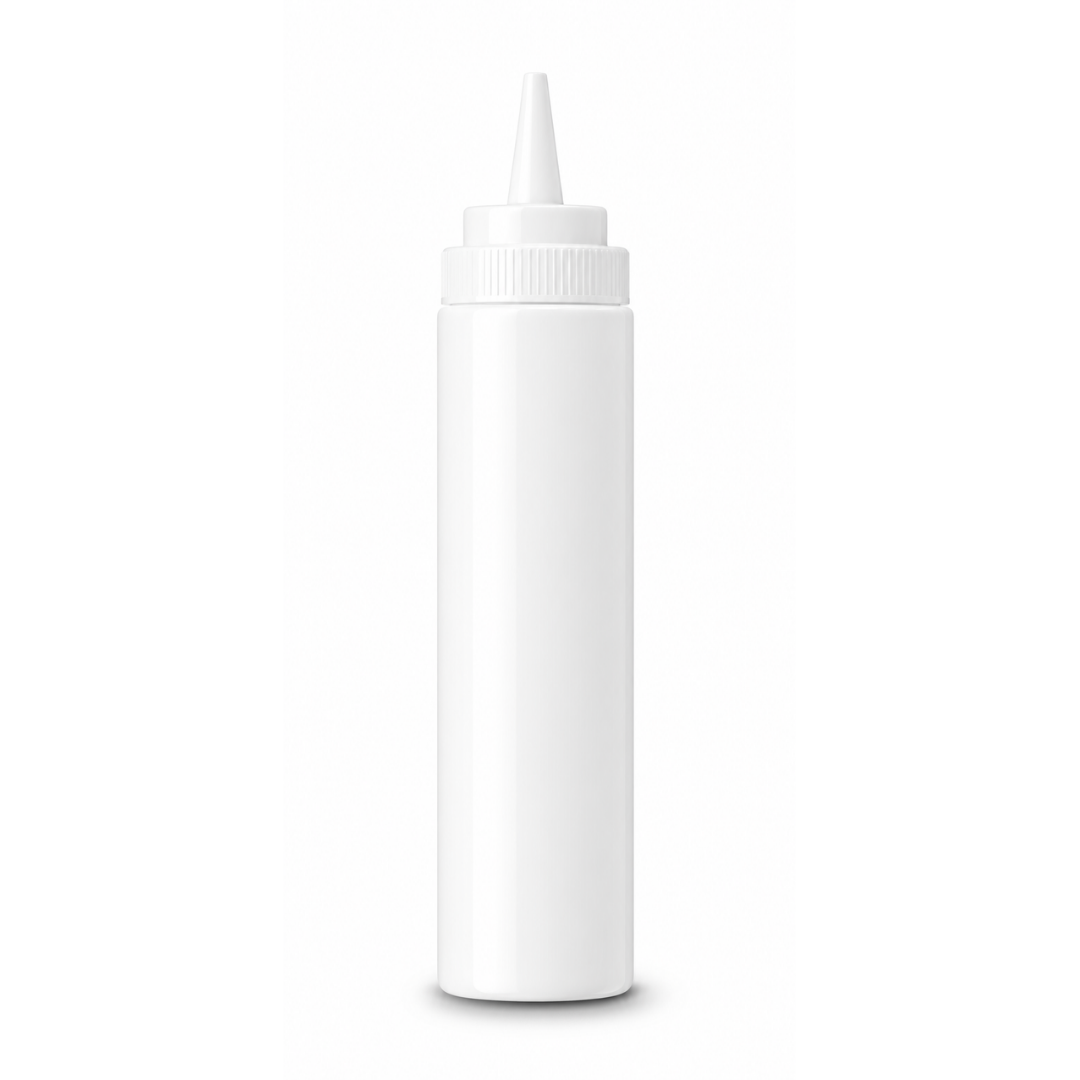 RECIPIENTE PARA ADEREZO DE POLIETILENO, TRANSPARENTE 8 OZ. MODELO RECAD-8T