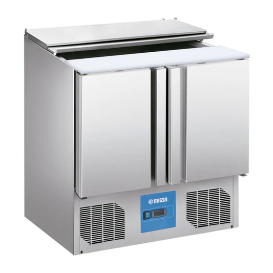 BARRA FRÍA PARA ENSALADAS DE 2 PUERTAS DE 230 L. TIPO EUROPEO