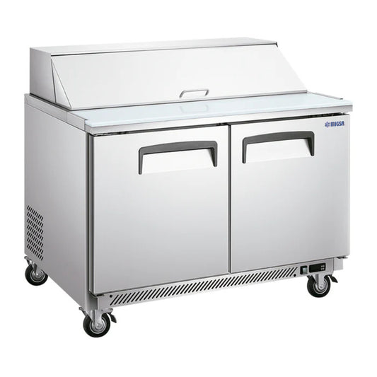 MESA FRÍA PARA ENSALADAS DE 2 PUERTAS TIPO AMERICANO DE 340 L