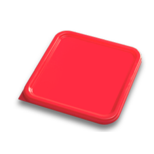 TAPA DE POLIETILENO, COLOR ROJA PARA RECIPIENTE CUADRADO DE 12 Y 18 QT. MODELO TAPECU-1218R