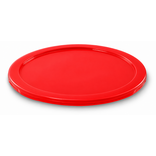 TAPA DE POLIETILENO, COLOR ROJA PARA RECIPIETE REDONDO DE 6 Y 8 QT. MODELO TAPERE-68R