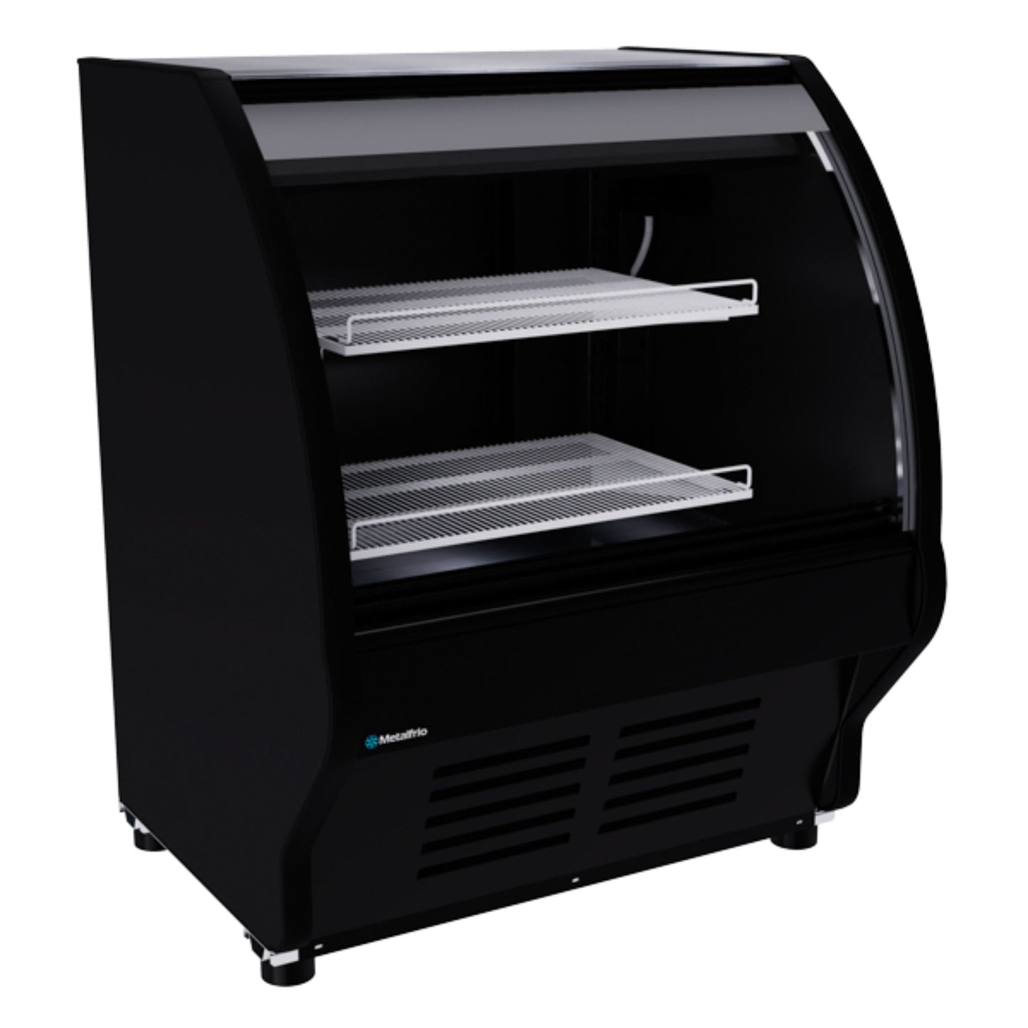 VITRINA REFRIGERADA CON CAPACIDAD DE 458 L CON DOBLE CRISTAL CURVO FRONTAL, 2 PARRILLAS MODELO VCM100 MODELO VCM100