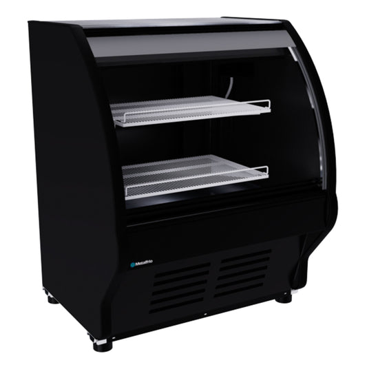 VITRINA REFRIGERADA CON CAPACIDAD DE 458 L CON DOBLE CRISTAL CURVO FRONTAL, 2 PARRILLAS MODELO VCM100 MODELO VCM100