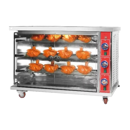 ROSTIZADOR DE POLLOS A GAS DE 3 VARILLAS (12-15 POLLOS)