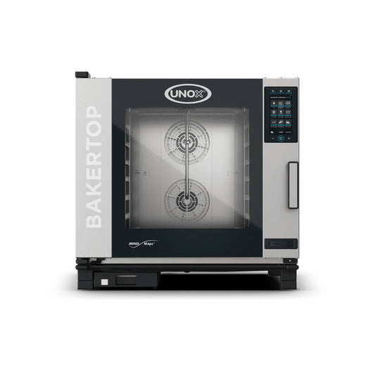 HORNO DE SOBREMESA A GAS COMBINADO CON 5 BANDEJAS BAKERTOP MIND.MAPSTM PLUS COUNTERTOP XAVC-06FS-GPRM-AL