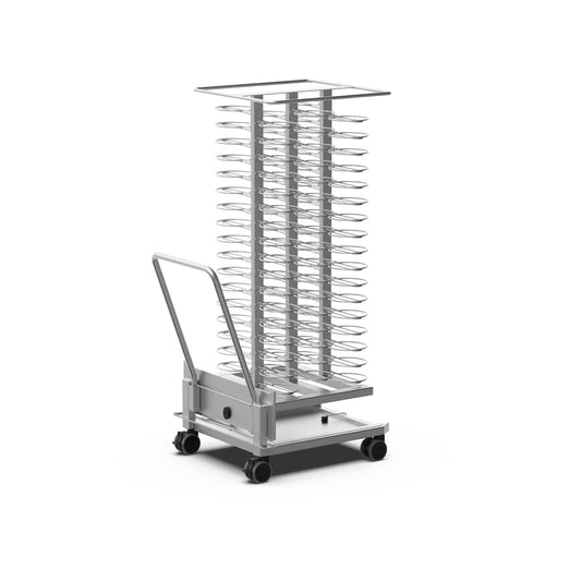 CARRO QUICK.PLATE EN ACERO AISI 316L PARA REGENERACIÓN DE PLATOS, CAPACIDAD 102 PLATOS, DISTANCIA 76,1 MM, BAJO PEDIDO XEVTL-102P